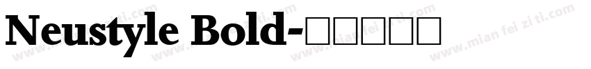 Neustyle Bold字体转换